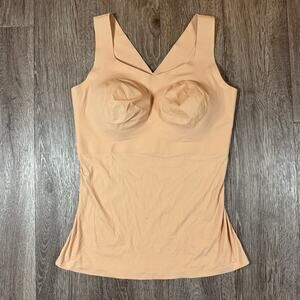 Evelyn & Bobbie Smoothing Cami Wireless Shapewear Built In Bra Size Large